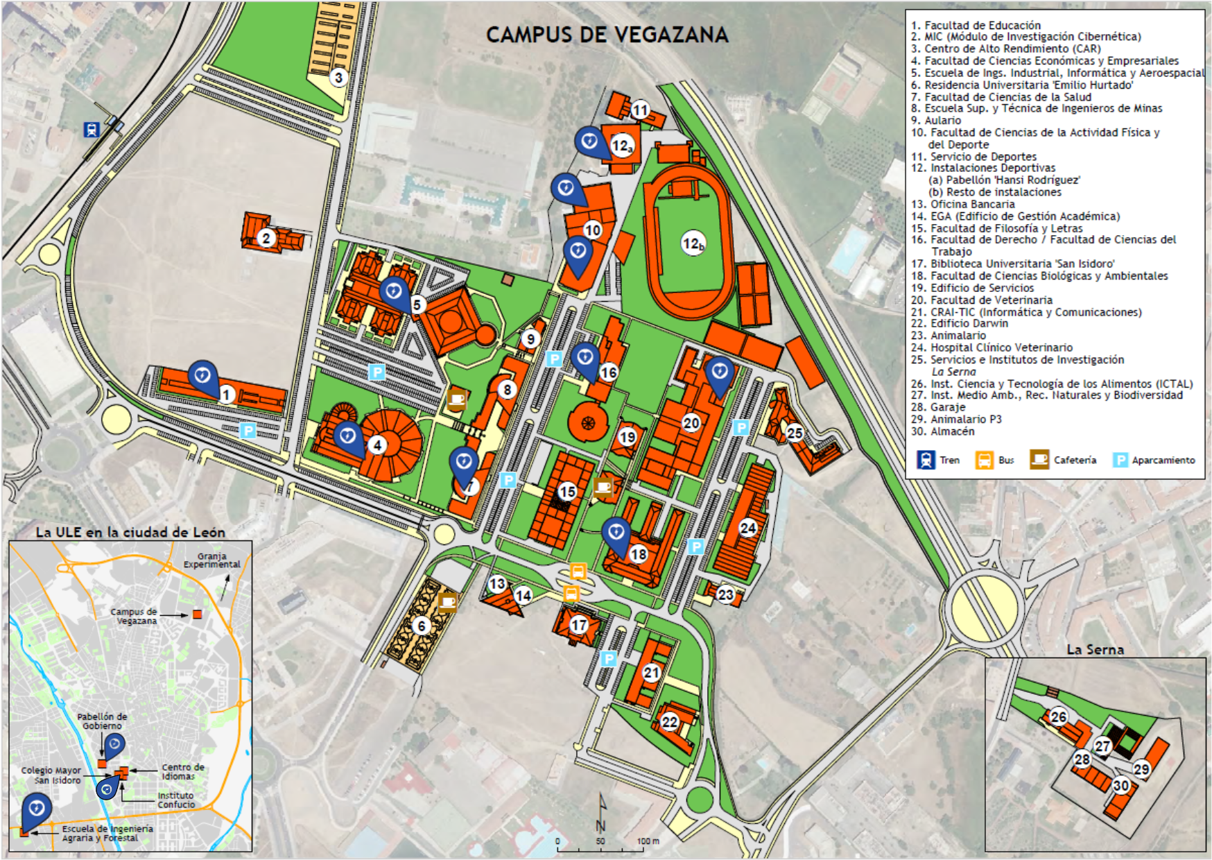 Mapa DEA Campus de León
