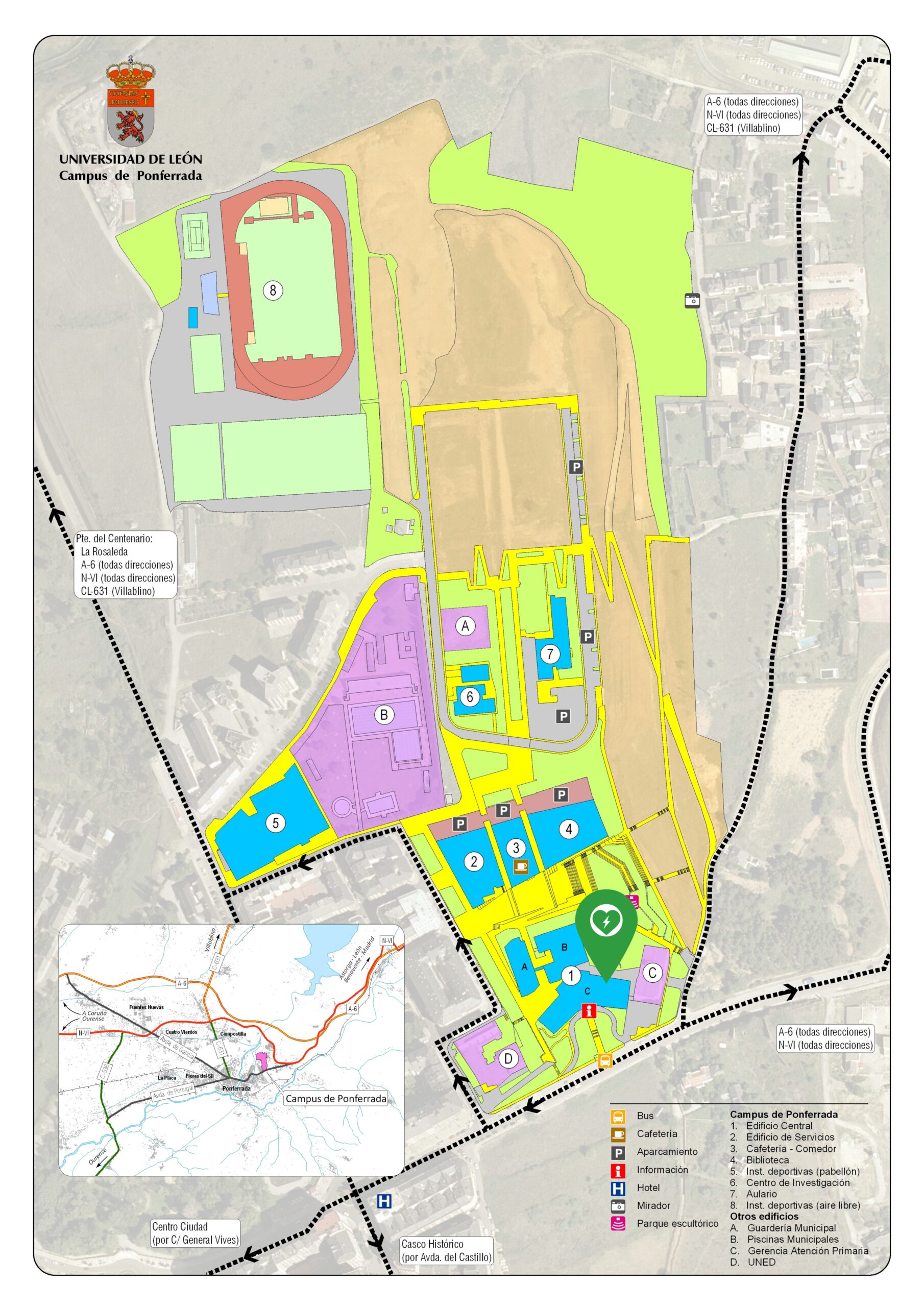 Mapa DEA Campus de Ponferrada